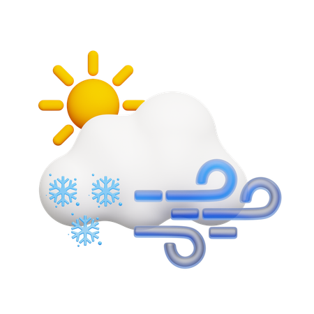 Journée enneigée  3D Icon