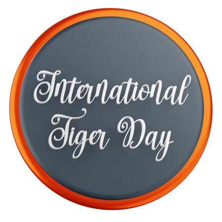 Journée internationale du tigre  3D Icon