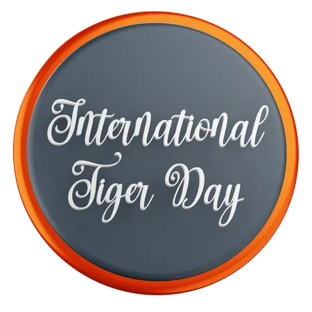 Journée internationale du tigre  3D Icon