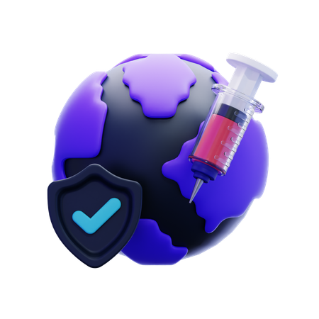 Journée mondiale de vaccination  3D Icon