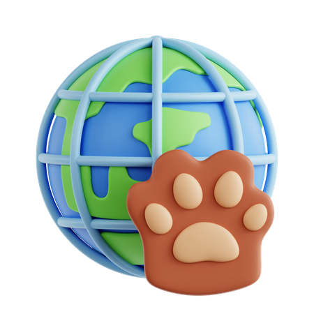 Journée mondiale des animaux  3D Icon