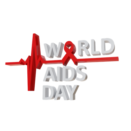 Journée mondiale du sida  3D Illustration