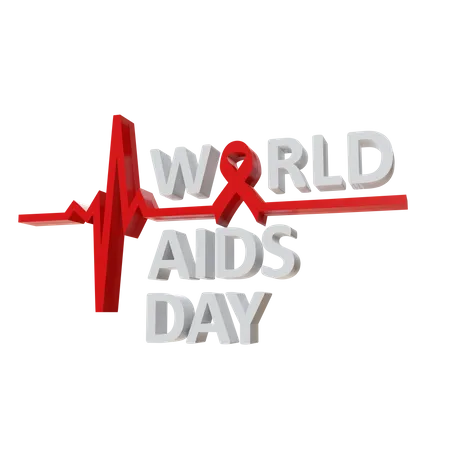 Journée mondiale du sida  3D Illustration