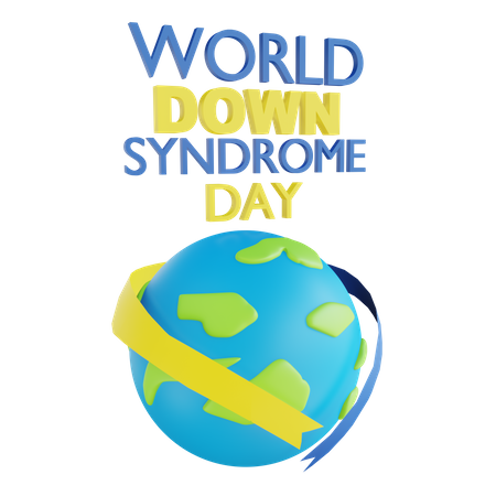 Journée mondiale de la trisomie 21  3D Illustration