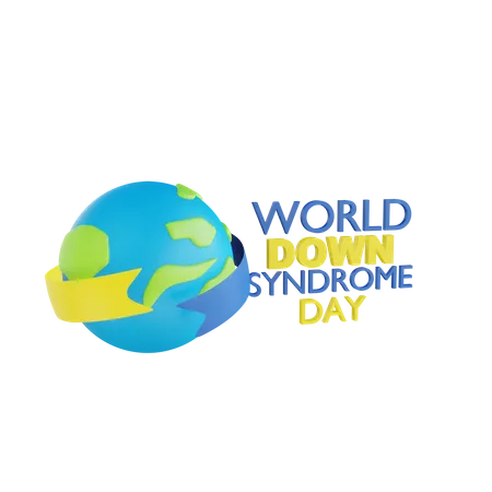 Journée mondiale de la trisomie 21  3D Illustration
