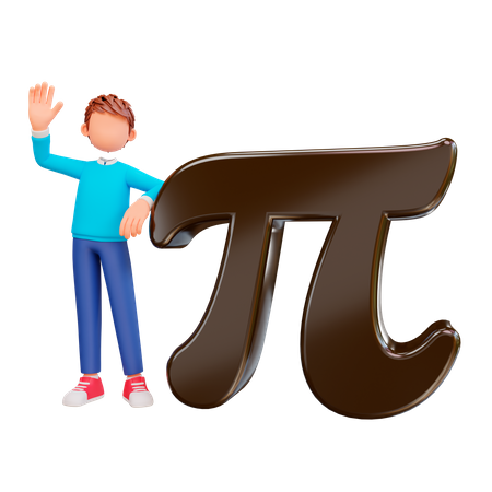 Journée pi avec un garçon  3D Icon