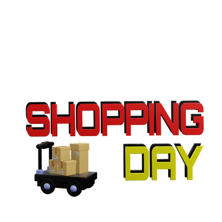 Jour de shopping  3D Sticker