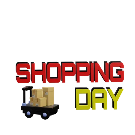 Jour de shopping  3D Sticker