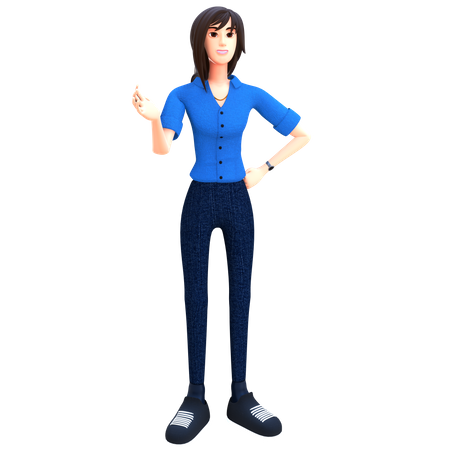 Jovem mostrando algo  3D Icon