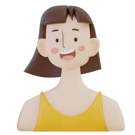 Chica joven  3D Illustration