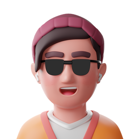 Hombre joven con estilo  3D Icon