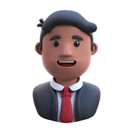 Avatar de joven empresario  3D Illustration