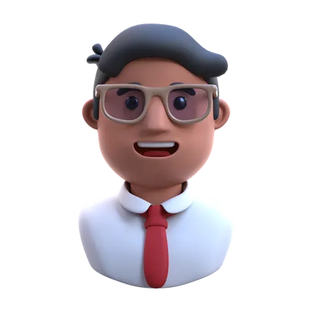 Avatar de joven empresario  3D Illustration