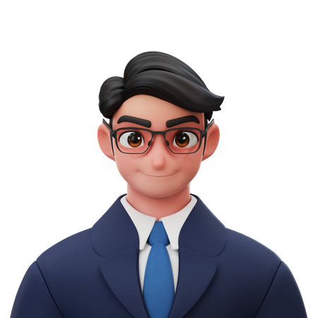 Joven jefe  3D Illustration