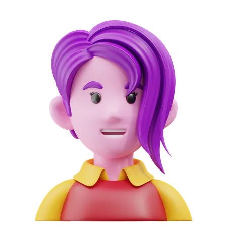 Chica joven  3D Icon