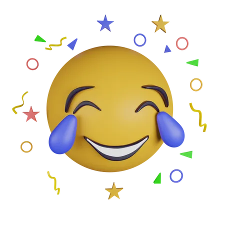 Joy Face Emoji 3 D Icon Contains PNG BLEND GLTF And OBJ Files 3D Icon