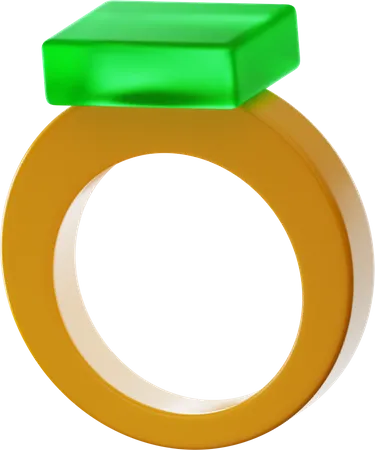 Joyas de anillo de oro  3D Illustration