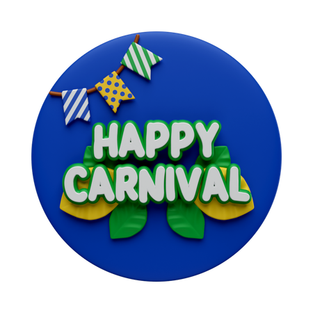 Texte de joyeux carnaval  3D Icon
