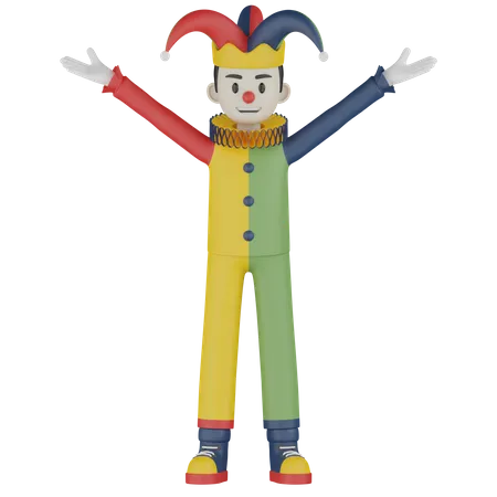 Joyeux clown  3D Illustration