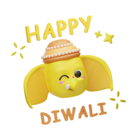 Joyeux Diwali  3D Illustration