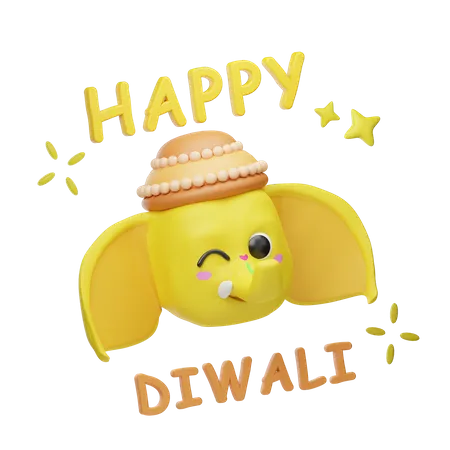 Joyeux Diwali  3D Illustration