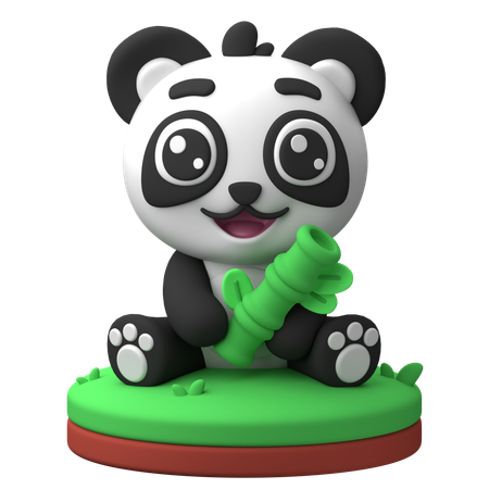 Joyeux panda  3D Icon