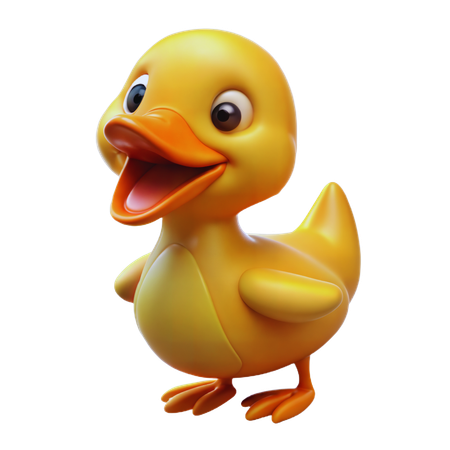 Joyful Duckling  3D Icon