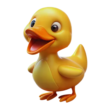 Joyful Duckling  3D Icon
