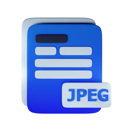 JPEG-Dateierweiterung  3D Icon