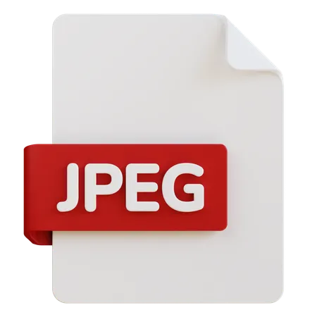 3 D Illustration Of Jpeg File Extension 3D Icon