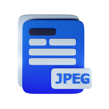 Jpeg file extension 3D Icon
