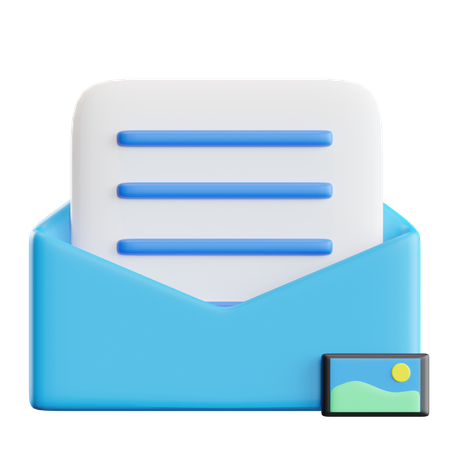 Jpeg Mail  3D Icon