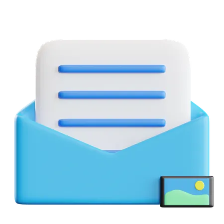Jpeg Mail  3D Icon