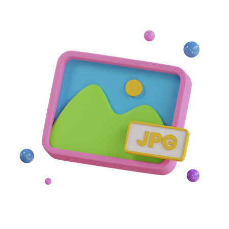 JPG Format  3D Icon