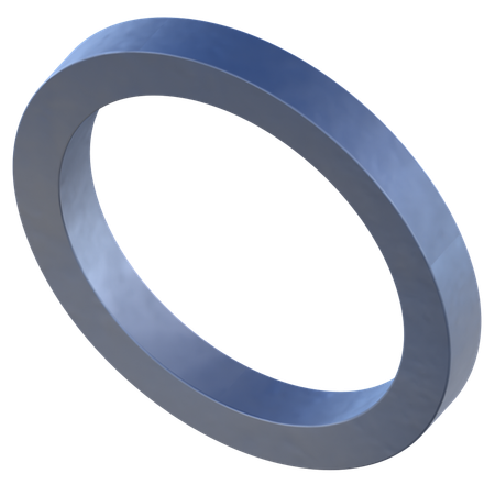 円形リング形状  3D Icon