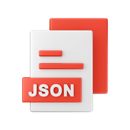 JSON-Datei  3D Illustration