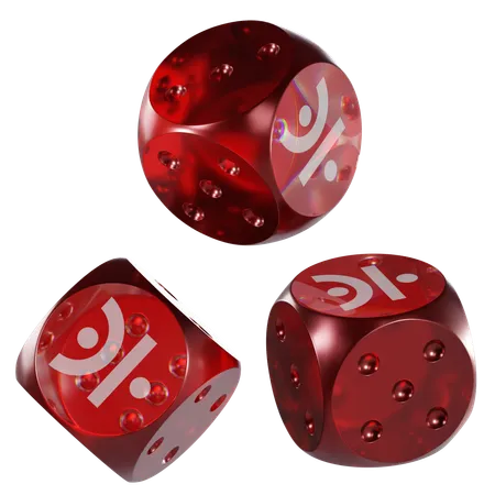Jst Glass Dice Crypto  3D Icon