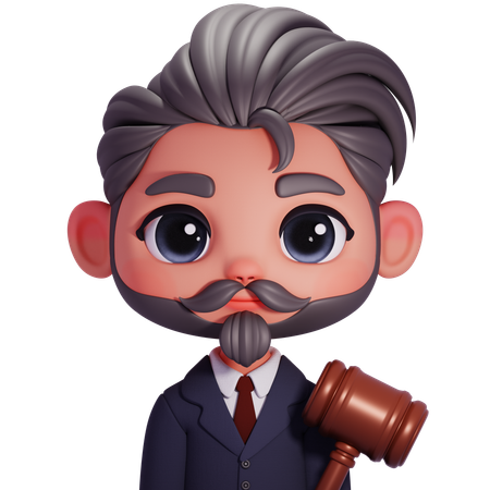 Judge  3D Icon