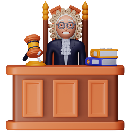 Judge Court  3D Icon