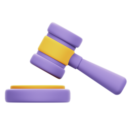裁判官の小槌  3D Icon
