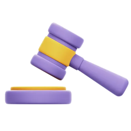 裁判官の小槌  3D Icon
