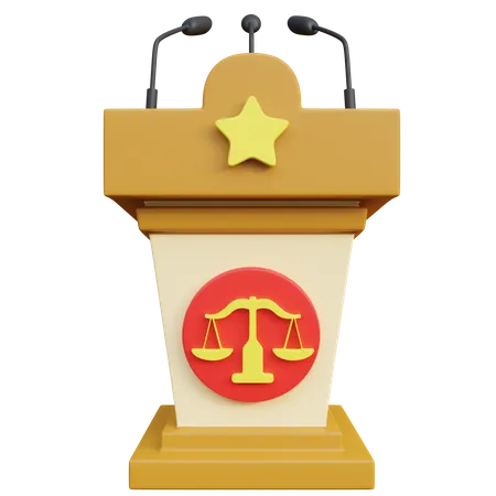 Judge Podium  3D Icon