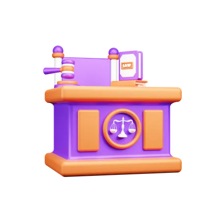 Judge Seat  3D Icon