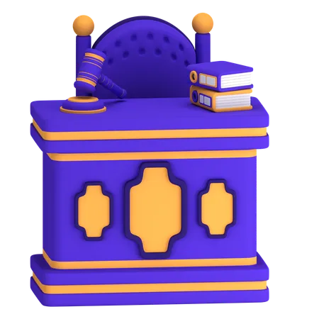 Judge Table  3D Icon