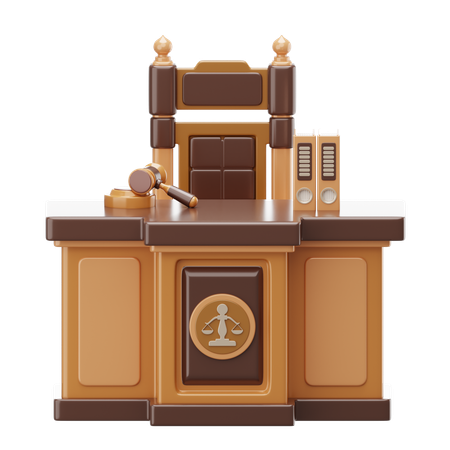 판사 테이블  3D Icon
