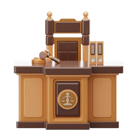 판사 테이블  3D Icon