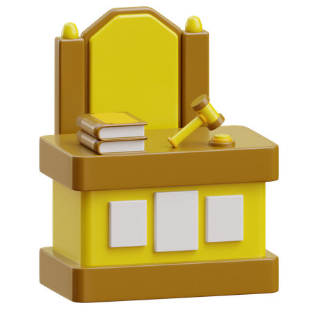 Judge Table  3D Icon
