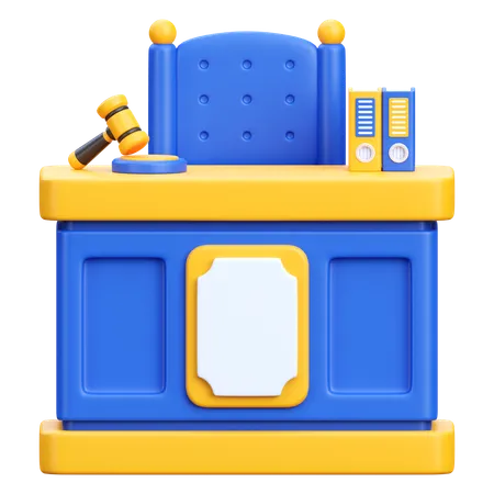 Judge table  3D Icon