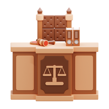 Judge table  3D Icon