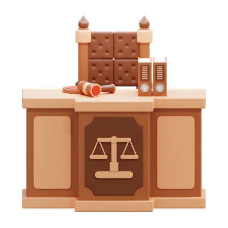 Judge table  3D Icon